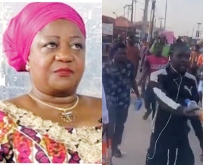 JUST IN: Lauretta Onochie Reacts To Viral Video Of Some Lagos Residents Protesting Lack Of Power Supply
