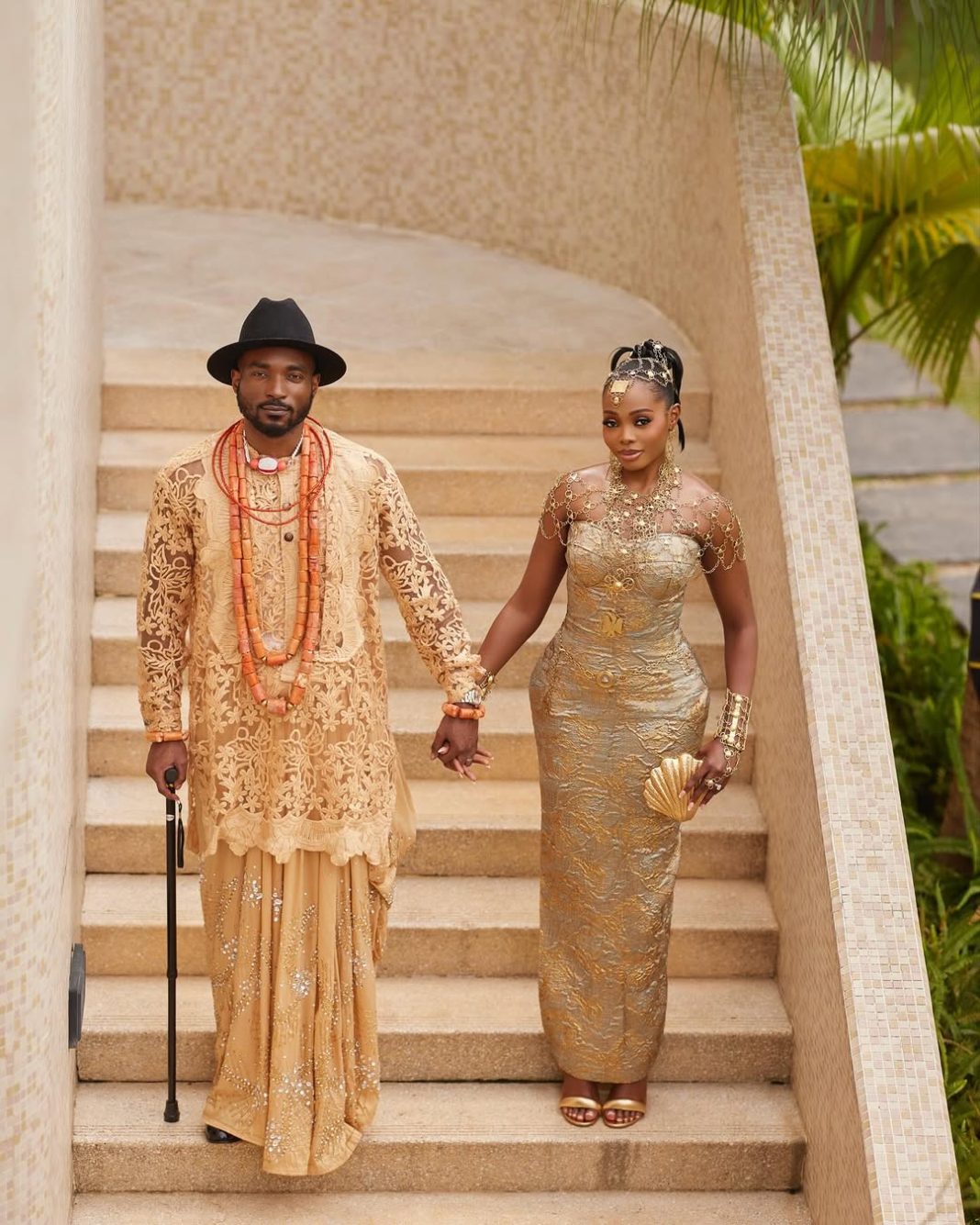 Two Cultures, One Love! See Temi & Laju’s Yoruba-Itsekiri Traditional Wedding Video