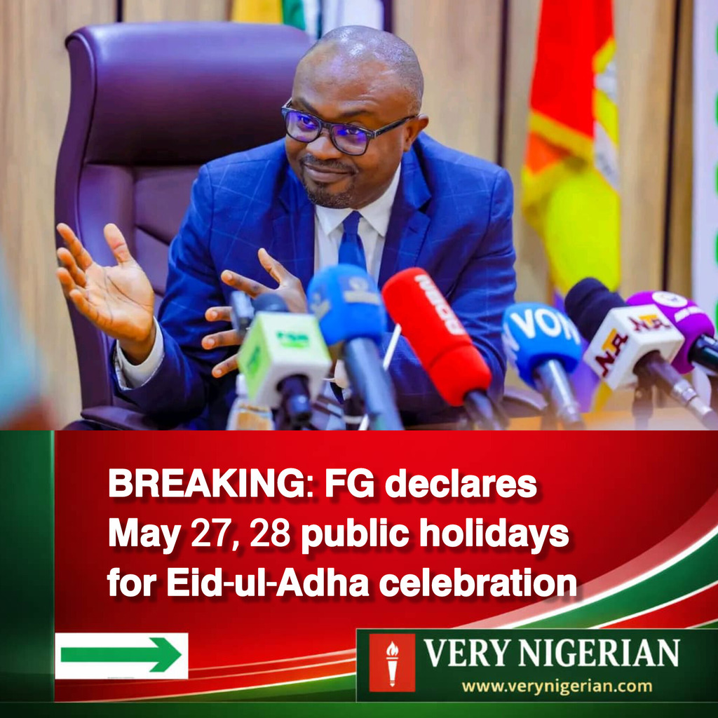 FG Declares Wednesday, Thursday Public Holidays For Eid Celebration