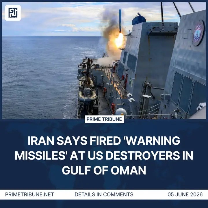 Iran Says It Fired Warning Missiles And Drones At US Warships In Gulf Of Oman